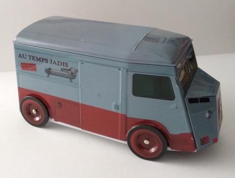 Biscoitos de manteiga FR (200g); Carrinha citroën “Au temps de jadis”, Cinzenta e grená; 20cmx9cmx8,5cm